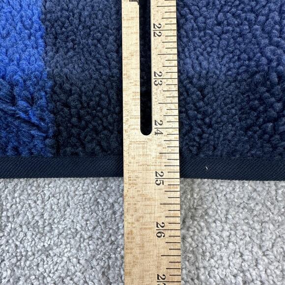 Nike Sherpa Fleece Pullover Mens Medium Blue Buffalo Plaid 1/4 Zip FZ0896-475 - Picture 10 of 11